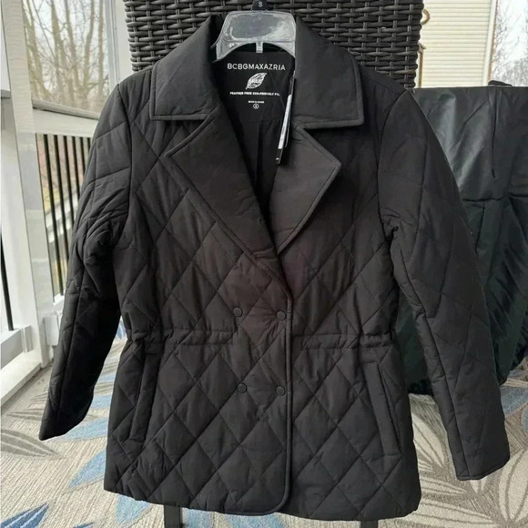 BCBG MAXAZRIA Womens Quilted Water Resistant Blazer Style Jacket Size Small‎ - Picture 2 of 7
